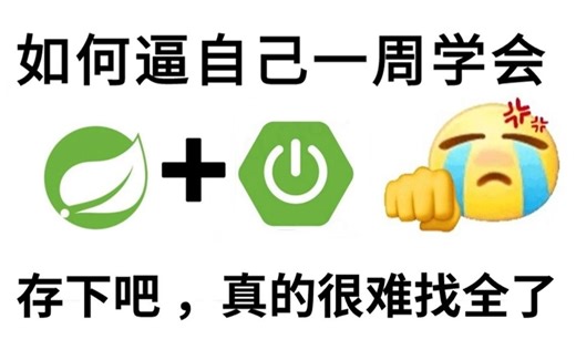 【全110集】冒死上传B站最全SpringBoot课程，血赚！全程干货无废话！(附80W字面试宝典）