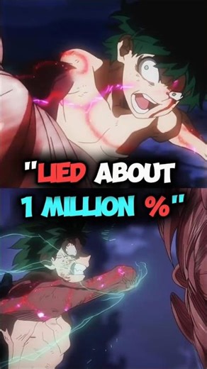 Did You Know Deku Never Used 1,000,000% of One for All | Subscribe #anime #manga #mha