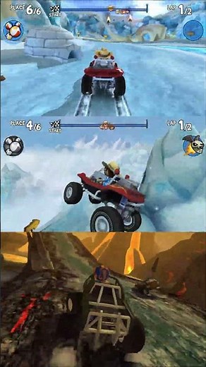 Can You Survive Both? 🔥 FIRE vs ICE! ❄️The Craziest BBR2 Split-Screen Race!