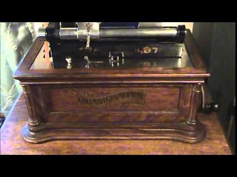 1909 Columbia 2 & 4 Minute Model BF Graphophone Playing CASEY JONES By Billy Murray