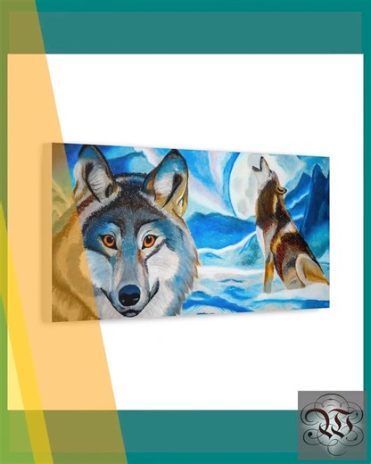 Howling Wolf Moon painting Canvas