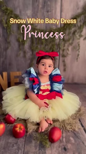 Adorable Snow White Baby Girl Costume for 1st Birthday