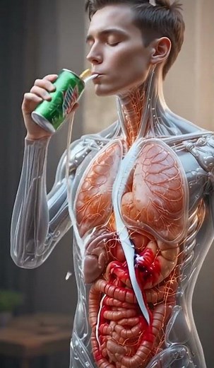 What Really Happens Inside Your Stomach When You Drink Soda | 3D Transparent Anatomy