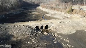 NJ resident attraction: 'Ghost bridge' appears at drained Oak Ridge Reservoir in northern New Jersey