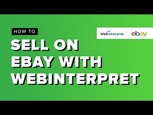 How to sell on eBay with Webinterpret