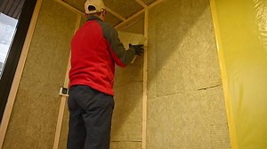 Installing Mineral Wool Insulation in a Wall