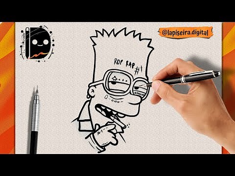 how to draw bart simpson with glasses
