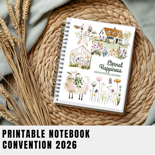 Convention Printable Notebook 2026. Eternal Happiness Stationary Notebook Jesus Digital Download, Diy Journal - Etsy