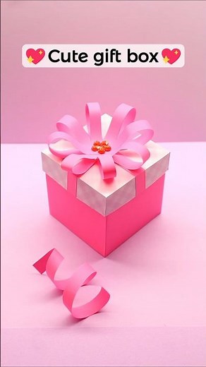 How to make a Cute Gift Box / Handmade Birthday Gift Idea / Easy Paper Box DIY #diy #papercraft