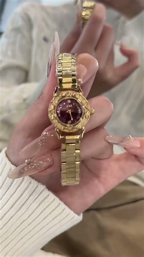 luxury vintage red and gold watch for women #goldwatch #goldwatches