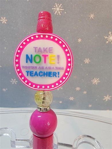 Handmade Teacher Beaded Pen - School Gift - Etsy