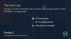 The First Line achievement in PAYDAY 2