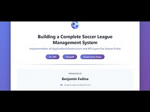 Soccer League Management System - Application, Infrastructure and Web API Layers for Season Entity