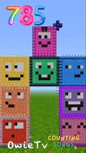 Skip Counting by 157s (628-1256) | Owie's Minecraft Numberblocks Builds Counting Songs for Kids