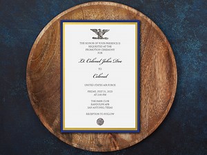 Customizable Air Force Promotion Invitation Printable Military Stationary Digital Download - Etsy