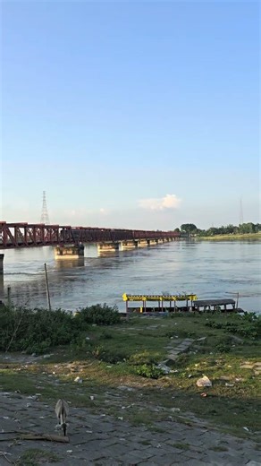 Local Train Passing Over River Bridge | Perfect Timing! Train Crossing the Steel River Bridge 🚆🌉