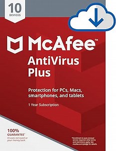 McAfee 2018 AntiVirus Plus - 10 Devices [Online Code]