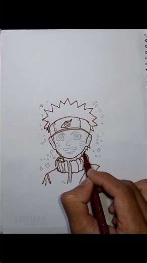 How to Draw Naruto Uzumaki Step by Step | Easy Anime Drawing Tutorial.#সহজড্রয়িং #artshorts