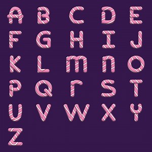 Candy Cane Letters A to Z (PNG Files) - 14" High Characters, 300dpi - Etsy
