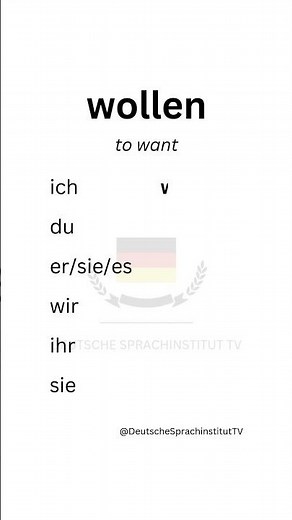WOLLEN Conjugation (Present) | German Verbs (Learn German Fast!) #deutschlernen #conjugation