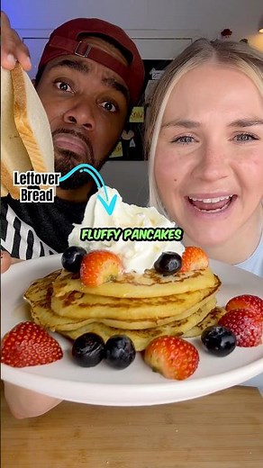 Turn LEFTOVER BREAD into PANCAKES..!? 🥞🤯