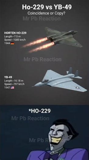 Ho-229 vs YB-49 – Germany vs USA Flying Wing Bombers Comparison #shorts