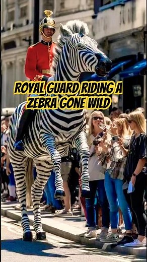 💂🦓📸 Royal Guard Riding a Zebra Gone Wild