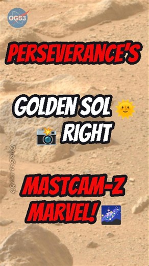 Perseverance’s Golden Sol: A Right Mastcam-Z Masterpiece from Mars 🌞📸🔴 #ourgalaxy83 #mars #shorts