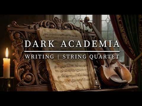 Long Classical Background Music for Writing | Dark Academia String Quartet — Baroque Melancholy