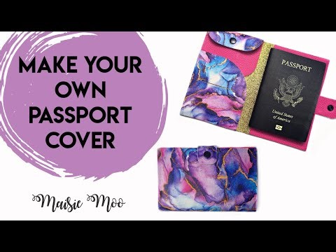 How to make your own faux leather Passport Cover by Maisie Moo Design