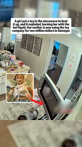17K views · 49 reactions | Toy Explodes in Microwave — Young Girl Suffers Severe Burns, Mother Launches $2M Lawsuit Against Manufacturer  Watch full video here https://brightmomments.com/2025/11/22/toy-explodes-in-microwave-young-girl-suffers-severe-burns-mother-launches-2m-lawsuit-against-manufacturer-%f0%9f%94%a5/ | Real Cops | Facebook