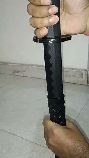 FunMart Polypropylene Katana Practice Sword, Handguard installation method