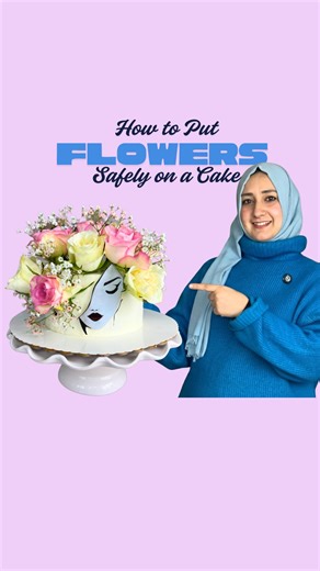 Samia | Baking & Desserts on Instagram: "Flowers instantly elevate any cake 🌸✨ Here’s how to safely and beautifully put flowers on a cake for weddings, birthdays, and special occasions. Save this for later, try it on your next cake, and let me know which floral style you love most 💐🎂 [cake decorating, flower cake, floral cake design, cake decoration tutorial, buttercream cake, fondant cake, cake styling, wedding cake flowers, birthday cake ideas] .#CakeDecorating #FlowerCake #FloralCake #cake