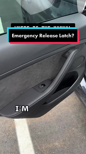 Sooo where is the emergency release latch in the Model 3?! 🤨😂 #tesla...