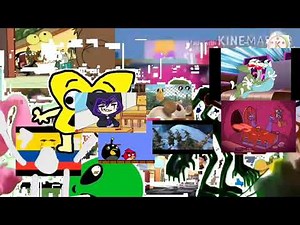 gets!??!?!!!!! crossover cartoon screaming characters panic and villains running