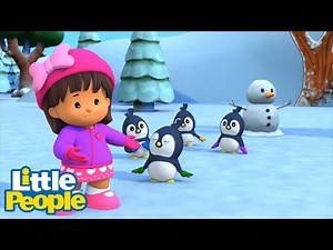 Little People | Meet the Penguin Family! 🐧 | Educational Cartoons | Little People Fisher Price