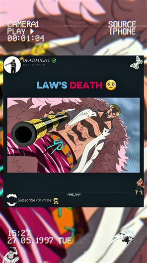 Law's death in one piece 😔| #onepiece #luffy #law