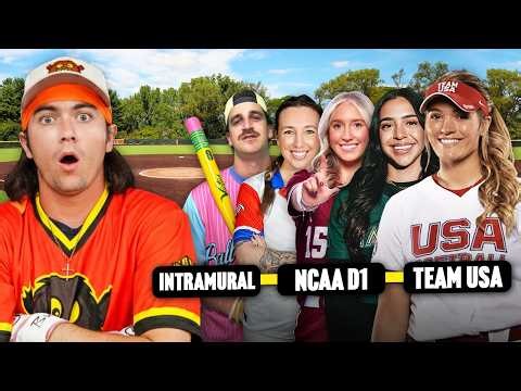 I Faced Every Softball Level | Warehouse Challenges (ft. AUSL)