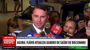 534K views · 18K reactions | O senador Flávio Bolsonaro (PL-RJ) atualizou a situação de saúde do ex-presidente Jair Bolsonaro (PL-SP). O congressista destaca o impacto do cenário de perseguição política e judicial na saúde física e mental de seu pai. Flávio Bolsonaro aproveitou a coletiva para criticar o julgamento de Bolsonaro no STF. #OsPingosNosIs | Os Pingos nos Is - Jovem Pan | Facebook