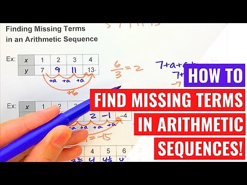 Finding Missing Terms in Arithmetic Sequences