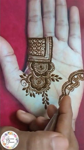 Easy Mehndi Design #youtubeshorts #hennablossom