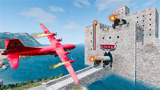 Airplane vs Giant Fortress AFT