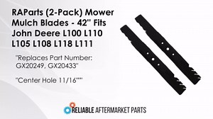 RAParts 2 Pack Mower Mulch Blades 42'' Fits John Deere L100 L110 L105 L108 L118 L111