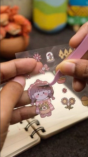 Cute Pink Kawaii Journal Stickers 🎀💗 #shorts #kawaii #sticker #journal