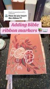 Add ribbon makers to your Bible.