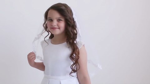 First Communion Veil Lace Edge Veil, One Tier Lace Edge Veil, Children Girl's First Communion Veil, Lace Edge Communion Veil - Etsy Australia