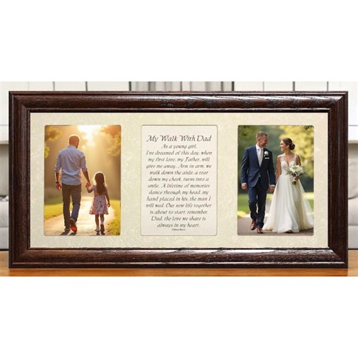 Father of the Bride Photo Frame: 'my Walk With Dad' Poem Wedding Keepsake - Etsy