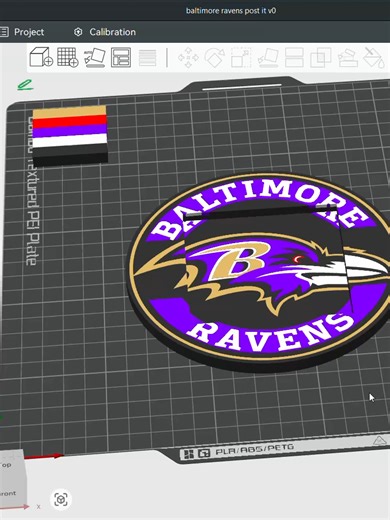🖤💜 Baltimore Ravens Post-It Note Holder 💜🖤 Perfect desk upgrade for Ravens fans! 3D printable 3MF file – clean, functional, and fan-ready. Great for offices, gaming setups, or gifts. #BaltimoreRavens #RavensFlock #3DPrinting #3MFFile #DeskSetup #PostItHolder