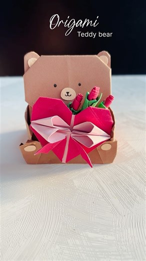 Gayatri chouhan on Instagram: "DIY Paper Origami Teddy Bear 🧸 #origami For Detailed Video Do visit my YouTube channel link given in my bio #paperorigami #handmade #diy #papercrafting #art #giftideas #teddy #teddybear #bear #valentines #teddybearday #valentineweekspecial"