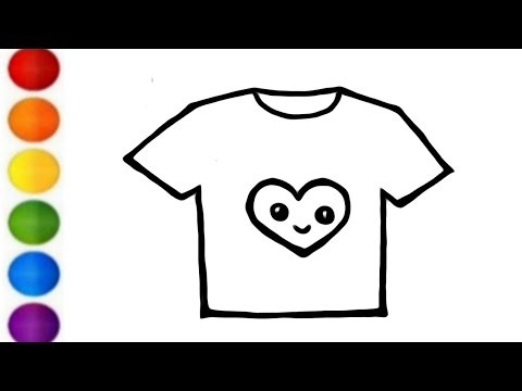How to draw a T-shirt Drawing and coloring tutorial | T - shirt Drawing